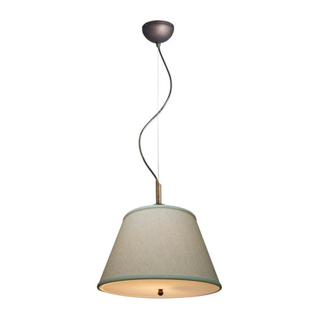 16"W Gold-laced Cafe Pendant Light with Textured Oatmeal Slotted Pendant Empire Shade and Diffuser-Pendant-Parc Decor