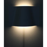 16"W Surface Wave Alluring Curved Metal LED Wall Light