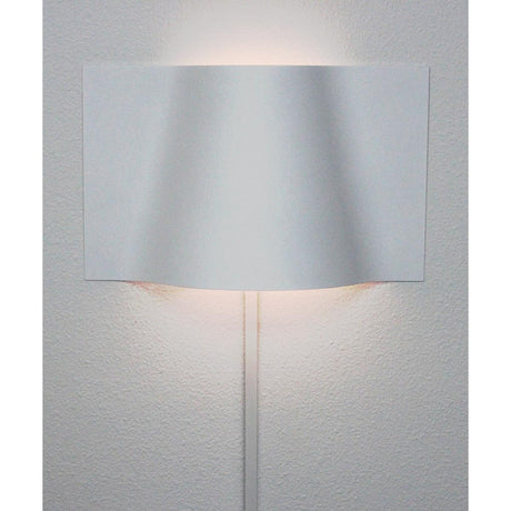 16"W Surface Wave Alluring Curved Metal LED Wall Light