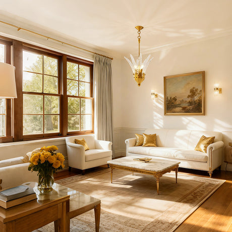 17 Inch Vito 3-Light Feather-Shaped Island Pendant Light-Parc Decor