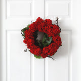 17” Geranium Wreath-Wreath-Parc Decor