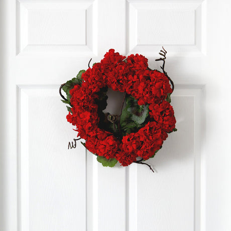 17” Geranium Wreath-Wreath-Parc Decor