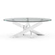 17" H Contemporary Glass Coffee Table in Living Room, Bedroom-边桌-Parc Decor