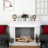 17” Pinecone and Berries Arrangement with Decorative Metal Vase and Wrired Red Tree-Arrangement-Parc Decor