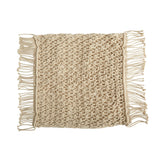 18” BOHO Fringed Woven Macrame Decorative Pillow Cover-Parc Decor