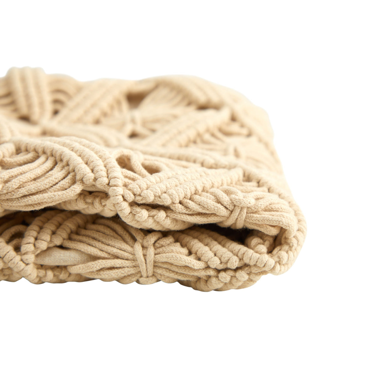 18” Boho Diamond Woven Macrame Decorative Pillow Cover-Parc Decor