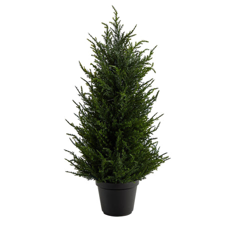 18” Cedar Artificial Tree with LED Lights UV Resistant (Indoor/Outdoor)-Parc Decor