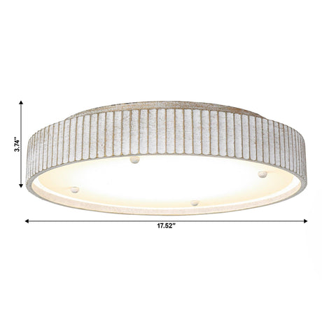 18 Inch White Modern Flush Mount LED Light-Parc Decor