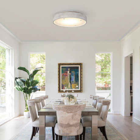 18 Inch White Modern Flush Mount LED Light-Parc Decor