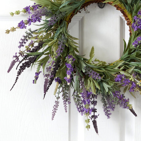 18” Lavender Wreath-Parc Decor