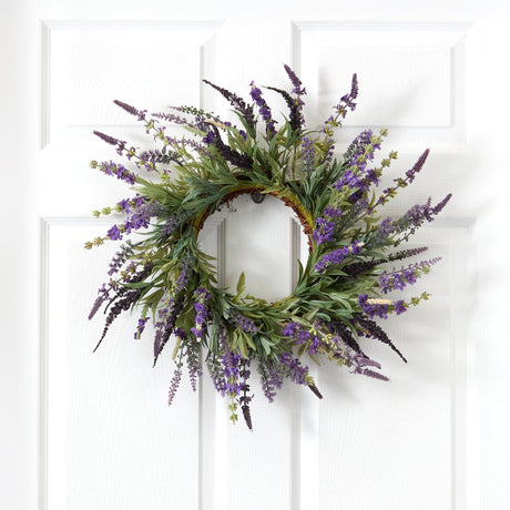 18” Lavender Wreath-Parc Decor