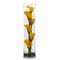 18” Mini Cally Lily Artificial Arrangement in Cylinder Glass-Parc Decor