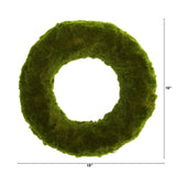 18” Moss Artificial Wreath-Parc Decor