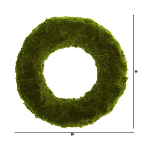 18” Moss Artificial Wreath-Parc Decor