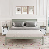 18" Solid Wood Farmhouse Nightstand for Bedroom in Brown or Grey or White-Parc Decor