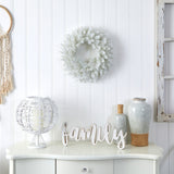 18” Colorado Spruce Artificial Christmas Wreath with 129 Bendable Branches and 20 Warm LED Lights-Wreath-Parc Decor