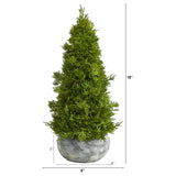 18” Cypress Cone Artificial Christmas Tree in Decorative Planter-Christmas Tree-Parc Decor
