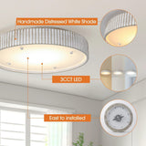 18 Inch White Modern Flush Mount LED Light