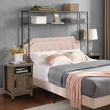 18" Solid Wood Farmhouse Nightstand for Bedroom in Brown, Grey, or White-Parc Decor