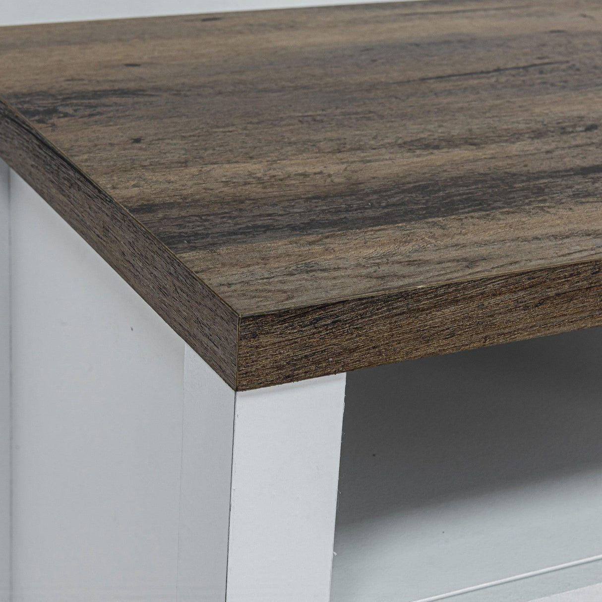 18" Solid Wood Farmhouse Nightstand for Bedroom in Brown, Grey, or White-Parc Decor