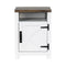 18" Solid Wood Farmhouse Nightstand for Bedroom in Brown, Grey, or White-Parc Decor