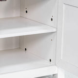 18" Solid Wood Farmhouse Nightstand for Bedroom in Brown, Grey, or White-Parc Decor