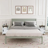 18" Solid Wood Farmhouse Nightstand for Bedroom in Brown or Grey or White