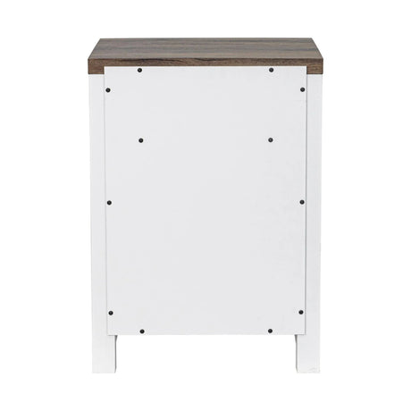 18" Solid Wood Farmhouse Nightstand for Bedroom in Brown or Grey or White