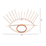 19” Gold Metal Eye Wall Mirror-Parc Decor
