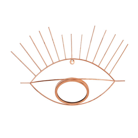 19” Gold Metal Eye Wall Mirror-Parc Decor