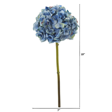 19” Hydrangea Artificial Flower (Set of 6)-Parc Decor