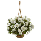 19” Geranium Hanging Basket UV Resistant (Indoor/Outdoor)
