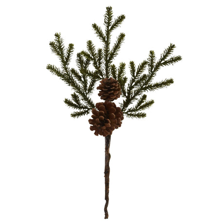 19” Pine & Pinecone Artificial Flower Bundle (Set of 12))-Stem-Parc Decor