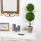 2’ Eucalyptus Double Ball Topiary Artificial Tree-Parc Decor