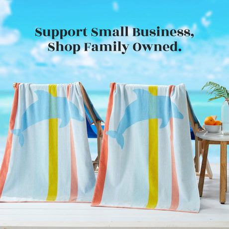 2 Pack Vibrant Beach Towels – Boca Collection-Parc Decor