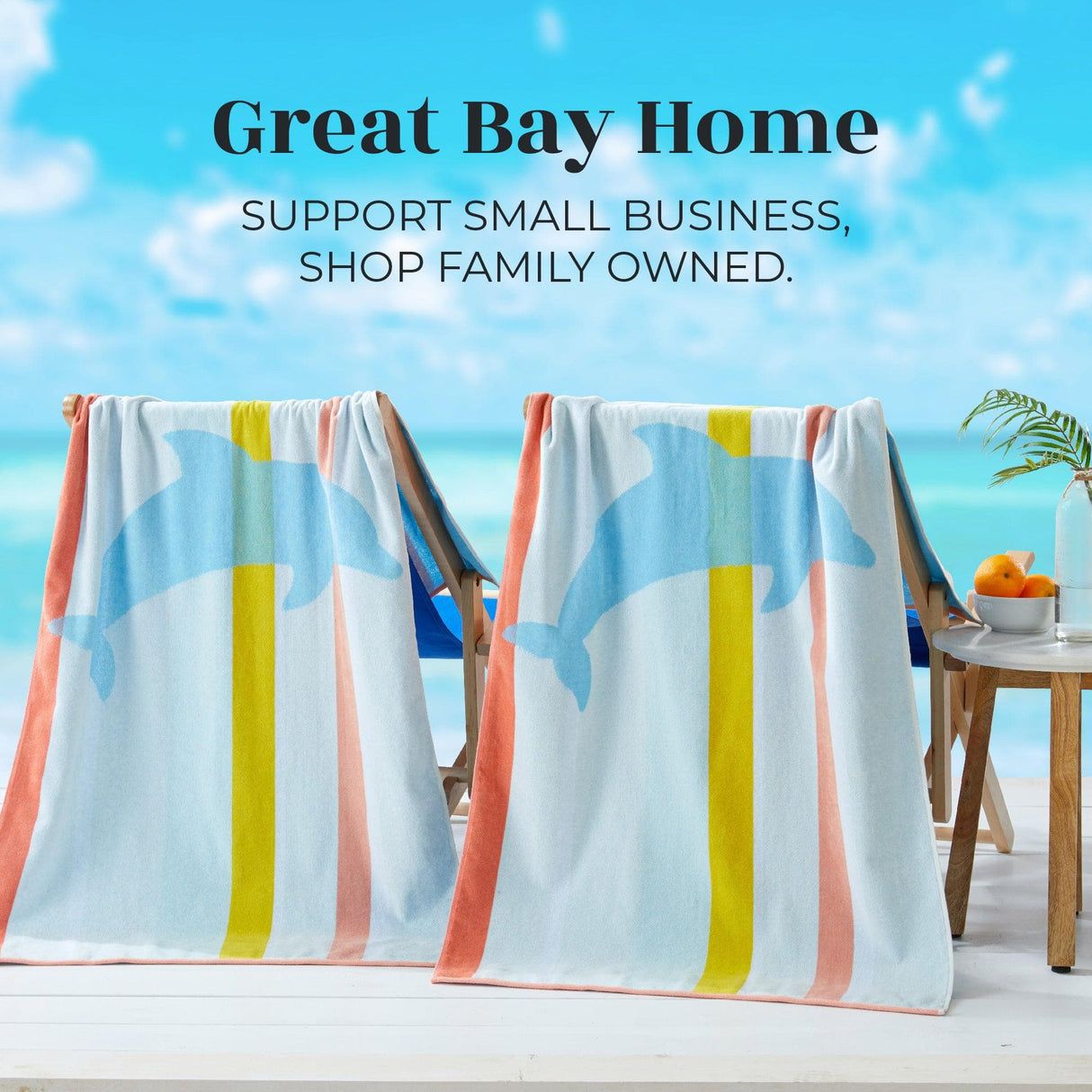 2 Pack Vibrant Beach Towels - Boca Collection-Parc Decor