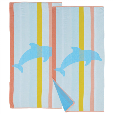 2 Pack Vibrant Beach Towels - Boca Collection-Parc Decor