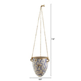 2’ Tuscan Hanging Ceramic Scroll Planter-Parc Decor