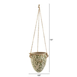 2’ Tuscan Hanging Ceramic Scroll Planter-Parc Decor