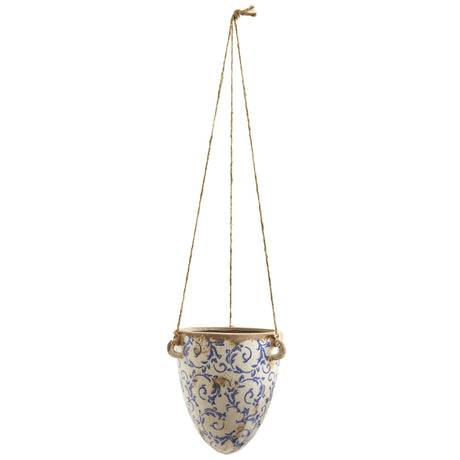 2’ Tuscan Hanging Ceramic Scroll Planter-Parc Decor