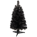 2’ Black Artificial Christmas Tree with 35 LED Lights and 72 Bendable Branches-Christmas Tree-Parc Decor