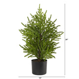 2’ Norfolk Island Pine “Natural Look” Artificial Christmas Tree in Decorative Planter-Christmas Tree-Parc Decor