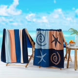 2 Pack 100% Cotton Jacquard Beach Towels - Playa Collection-Beach Towels-Parc Decor
