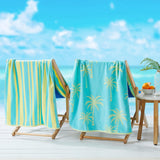 2 Pack 100% Cotton Jacquard Beach Towels - Playa Collection-Beach Towels-Parc Decor