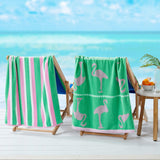 2 Pack 100% Cotton Jacquard Beach Towels - Playa Collection-Beach Towels-Parc Decor
