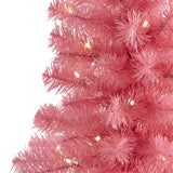 2’ Pink Artificial Christmas Tree with 35 LED Lights and 72 Bendable Branches-Christmas Tree-Parc Decor