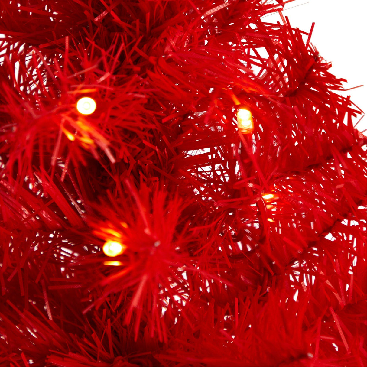 2’ Red Artificial Christmas Tree with 35 LED Lights and 72 Bendable Branches-Christmas Tree-Parc Decor