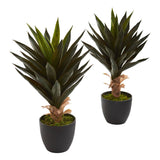 20" Agave Artificial Plant (Set of 2)"-Parc Decor