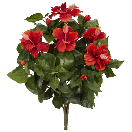 20” Hibiscus Artificial Plant (Set of 4)-Parc Decor