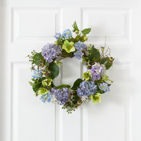 20" Hydrangea Wreath-Parc Decor